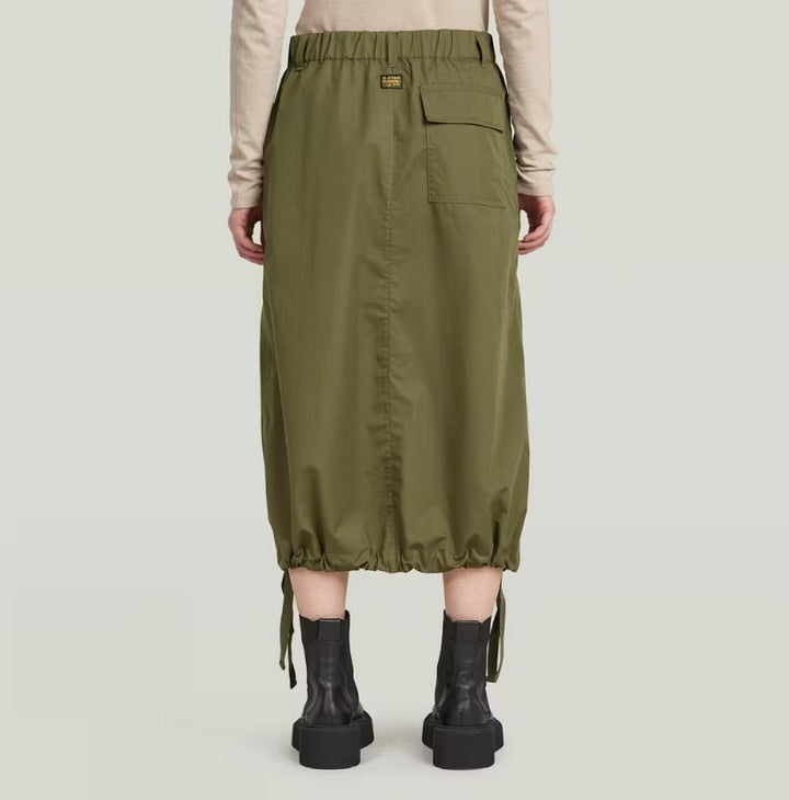 Midi Parachute Skirt in Shadow Olive - Chillis & More NZ