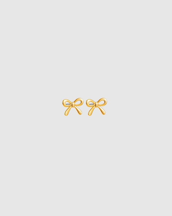 Mini Bow Earrings - Extra Small - Gold - Chillis & More NZ