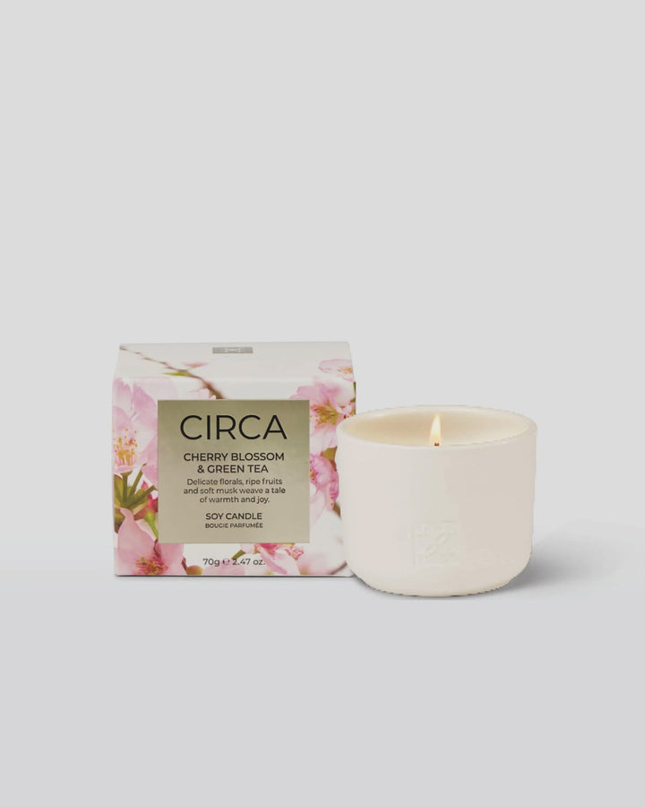 Mothers Day Cherry Blossom & Green Tea 70g Candle - Chillis & More NZ