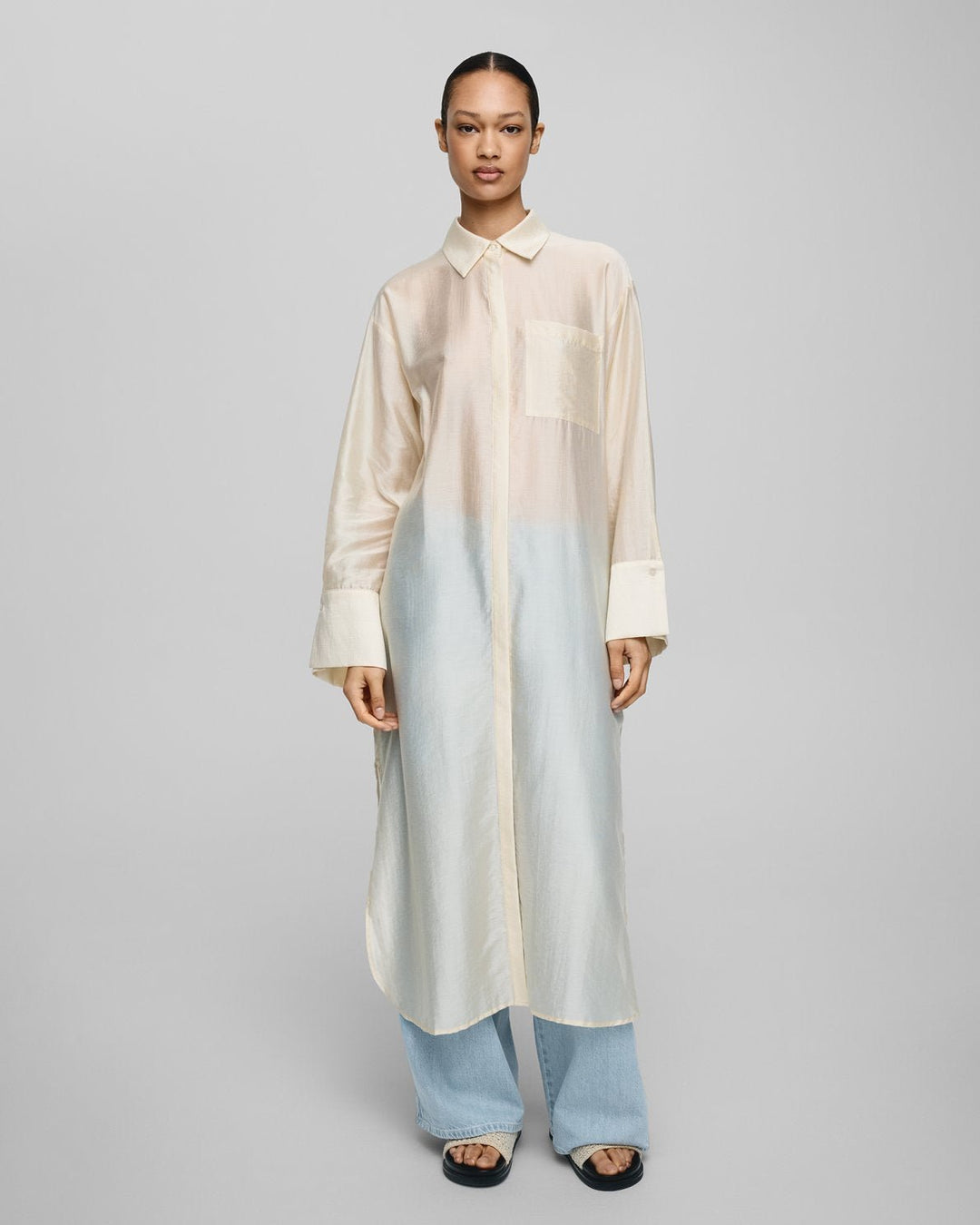 MSCH Denny Romina Long Shirt - Pistachio Shell - Chillis & More NZ
