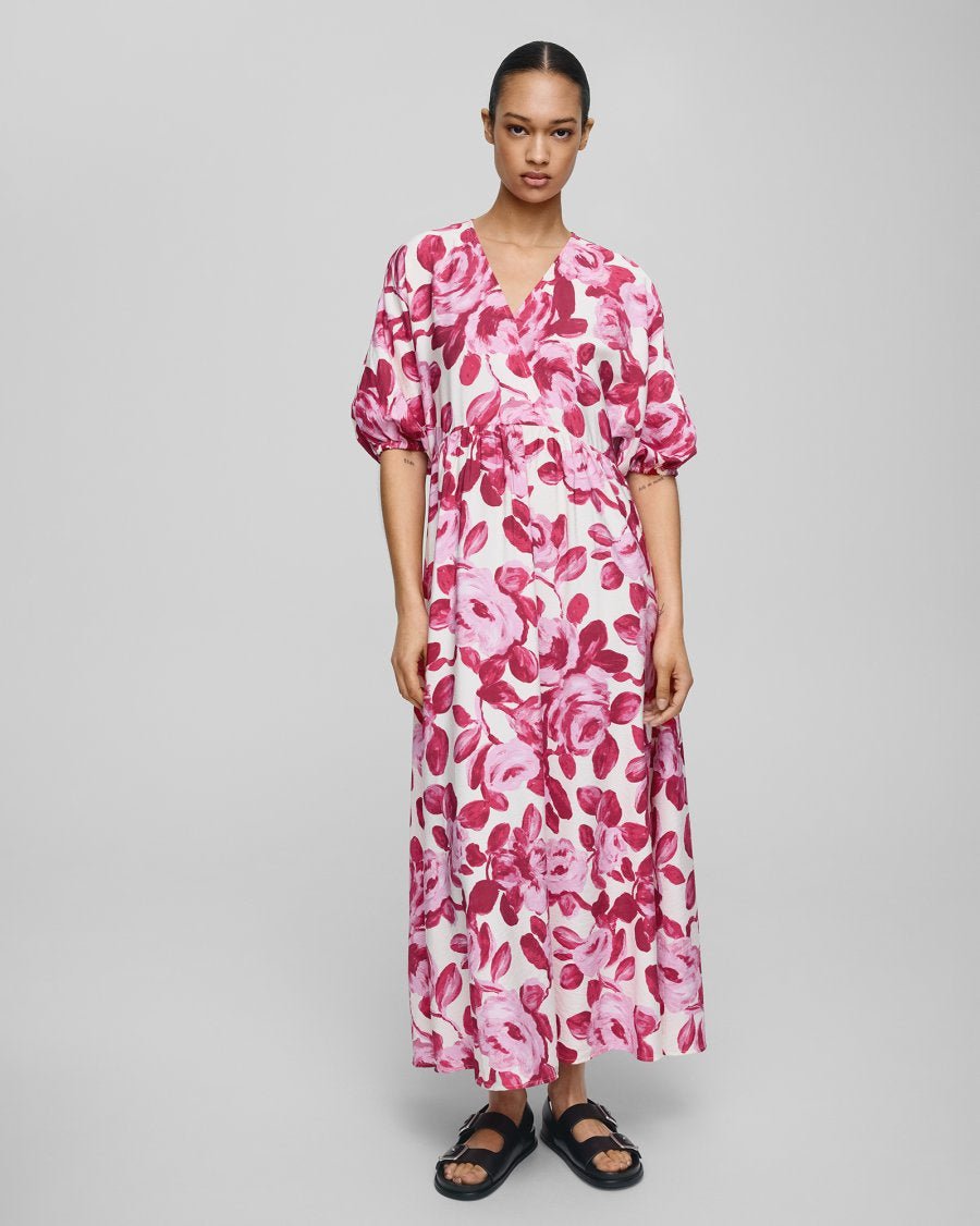MSCH Edrina 2/4 Dress AOP - Red Rose Flower - Chillis & More NZ
