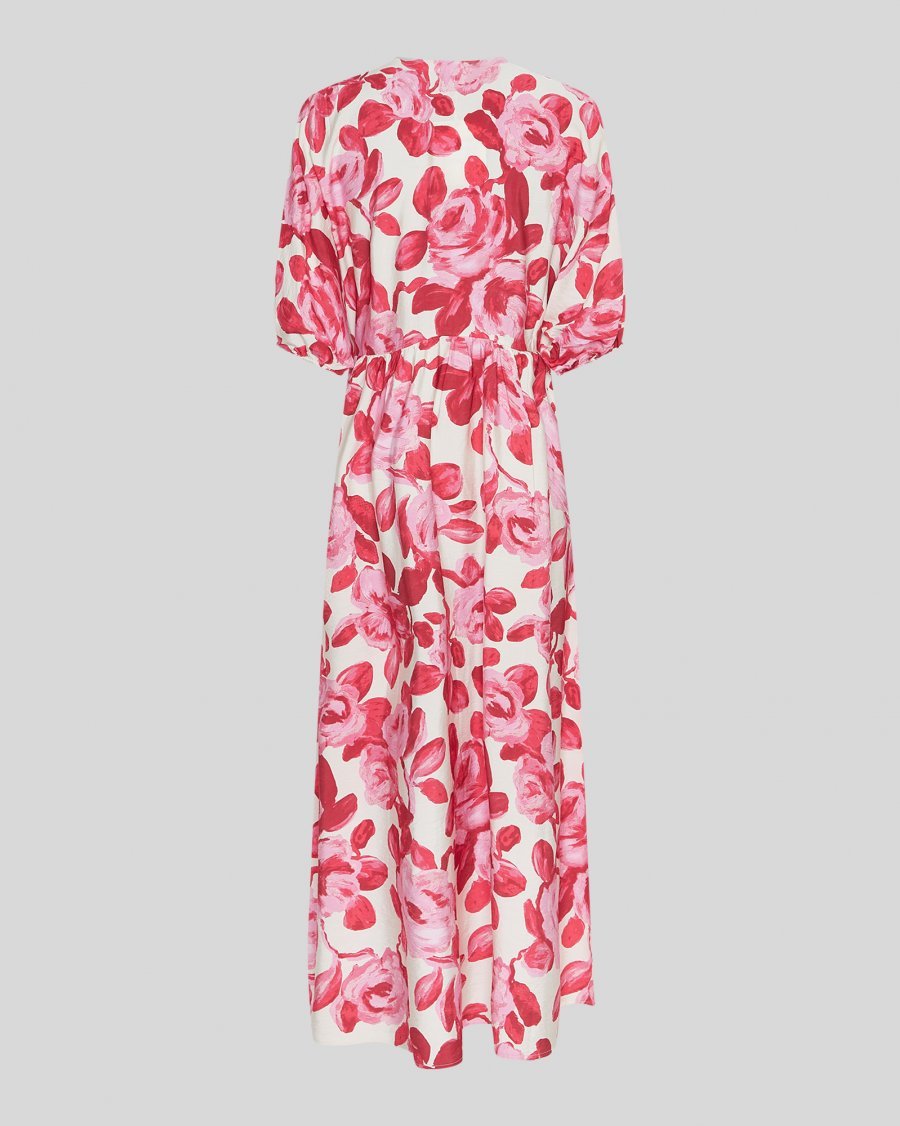 MSCH Edrina 2/4 Dress AOP - Red Rose Flower - Chillis & More NZ
