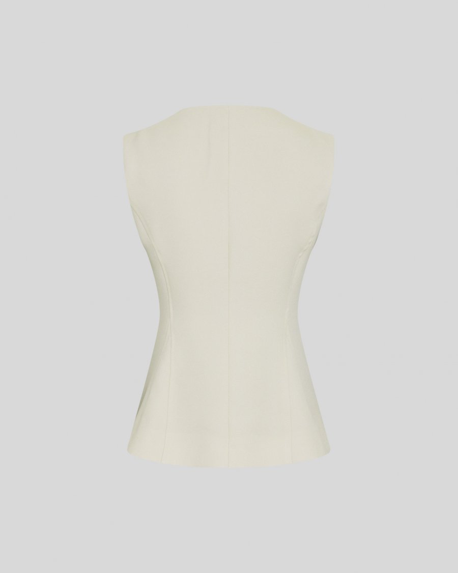 MSCH Esteriane Waistcoat - Oatmeal Melange - Chillis & More NZ