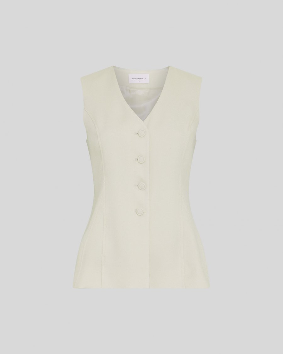 MSCH Esteriane Waistcoat - Oatmeal Melange - Chillis & More NZ