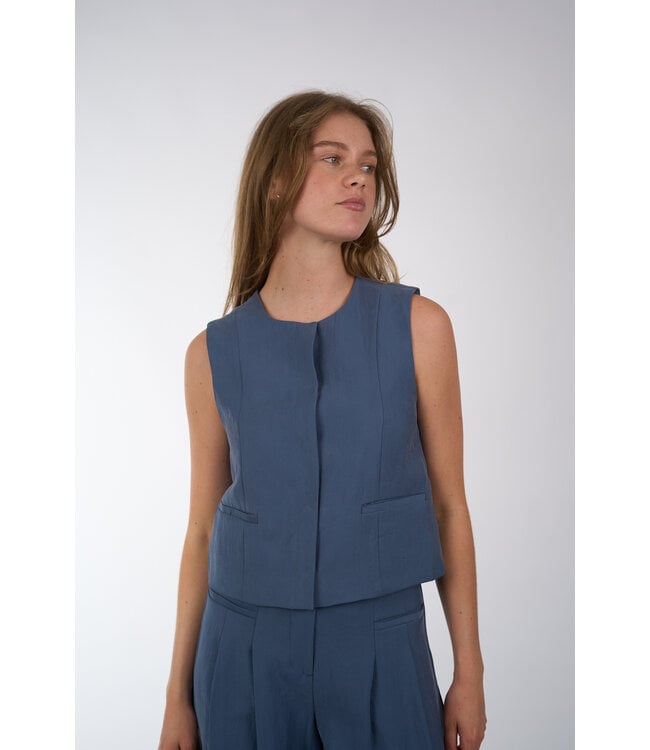MSCH Frode Waistcoat - Vintage Indigo - Chillis & More NZ