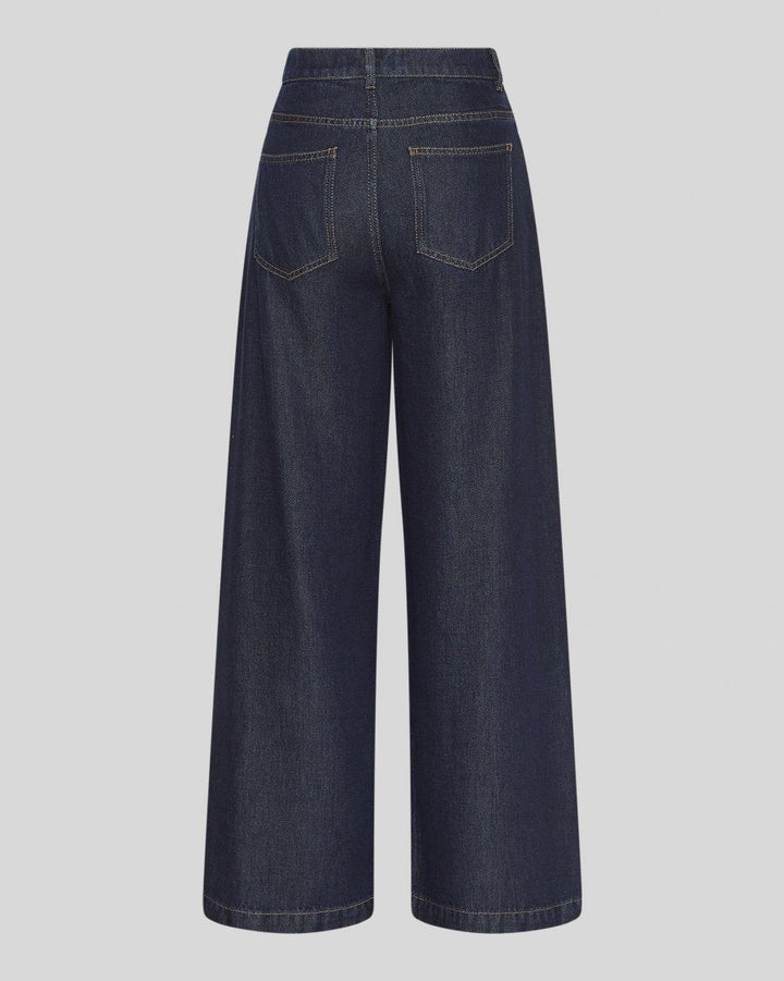 MSCH Josephine Rue HW Pants - Dark Blue Wash - Chillis & More NZ