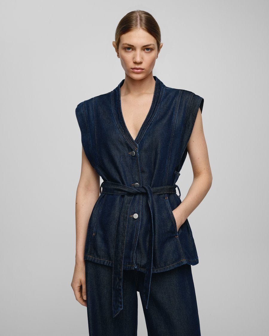 MSCH Josephine Rue Vest - Dark Blue Wash - Chillis & More NZ
