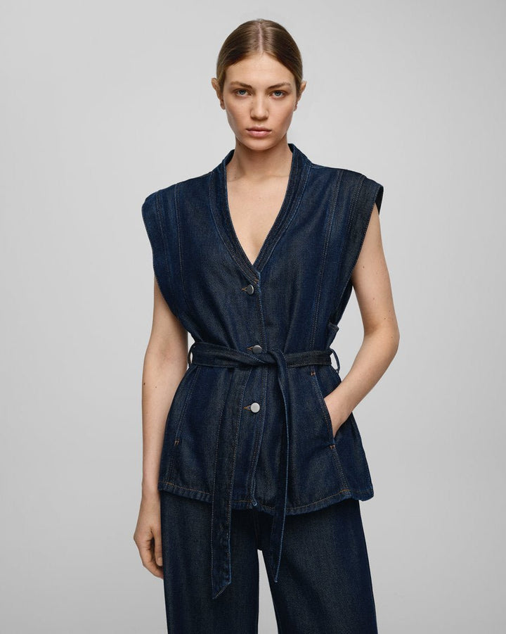 MSCH Josephine Rue Vest - Dark Blue Wash - Chillis & More NZ