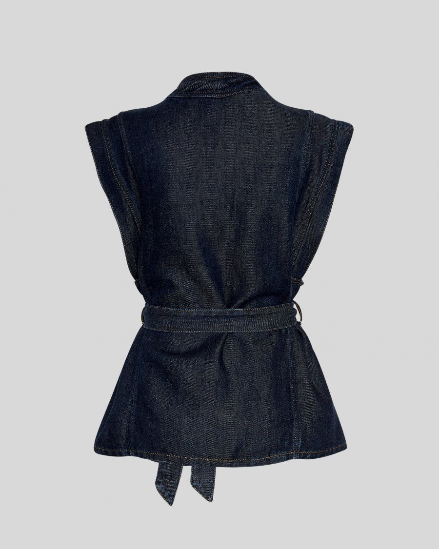 MSCH Josephine Rue Vest - Dark Blue Wash - Chillis & More NZ