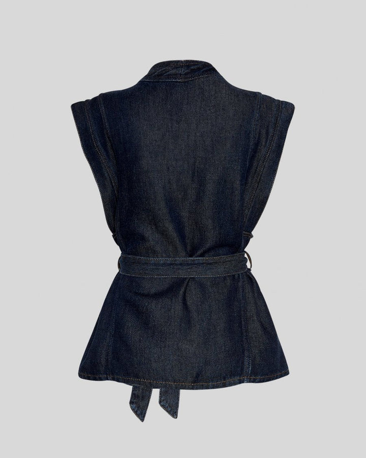 MSCH Josephine Rue Vest - Dark Blue Wash - Chillis & More NZ