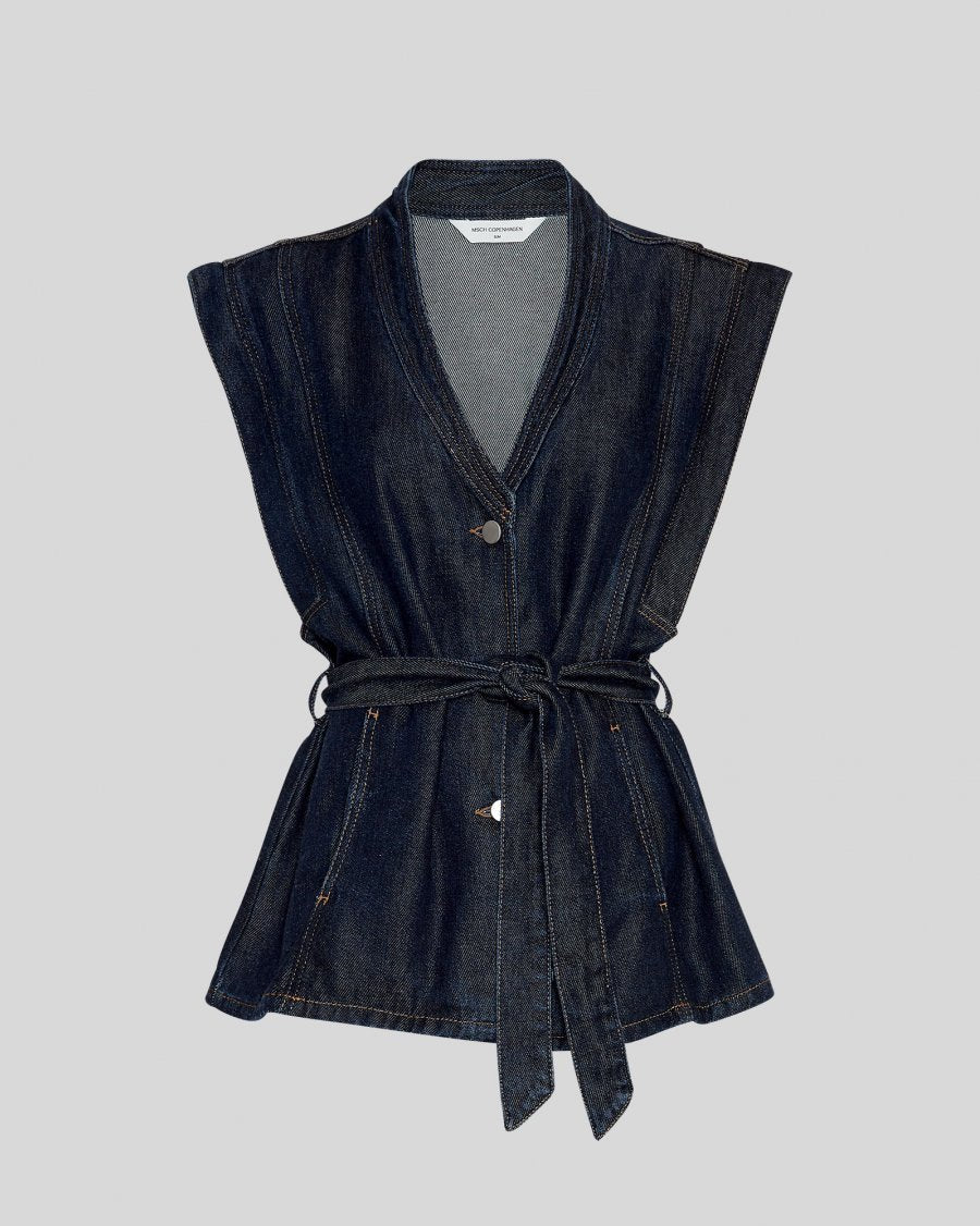 MSCH Josephine Rue Vest - Dark Blue Wash - Chillis & More NZ