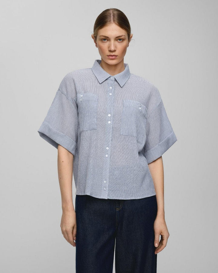 MSCH Kinley 2/4 Shirt STP - Oceana/B White - Chillis & More NZ