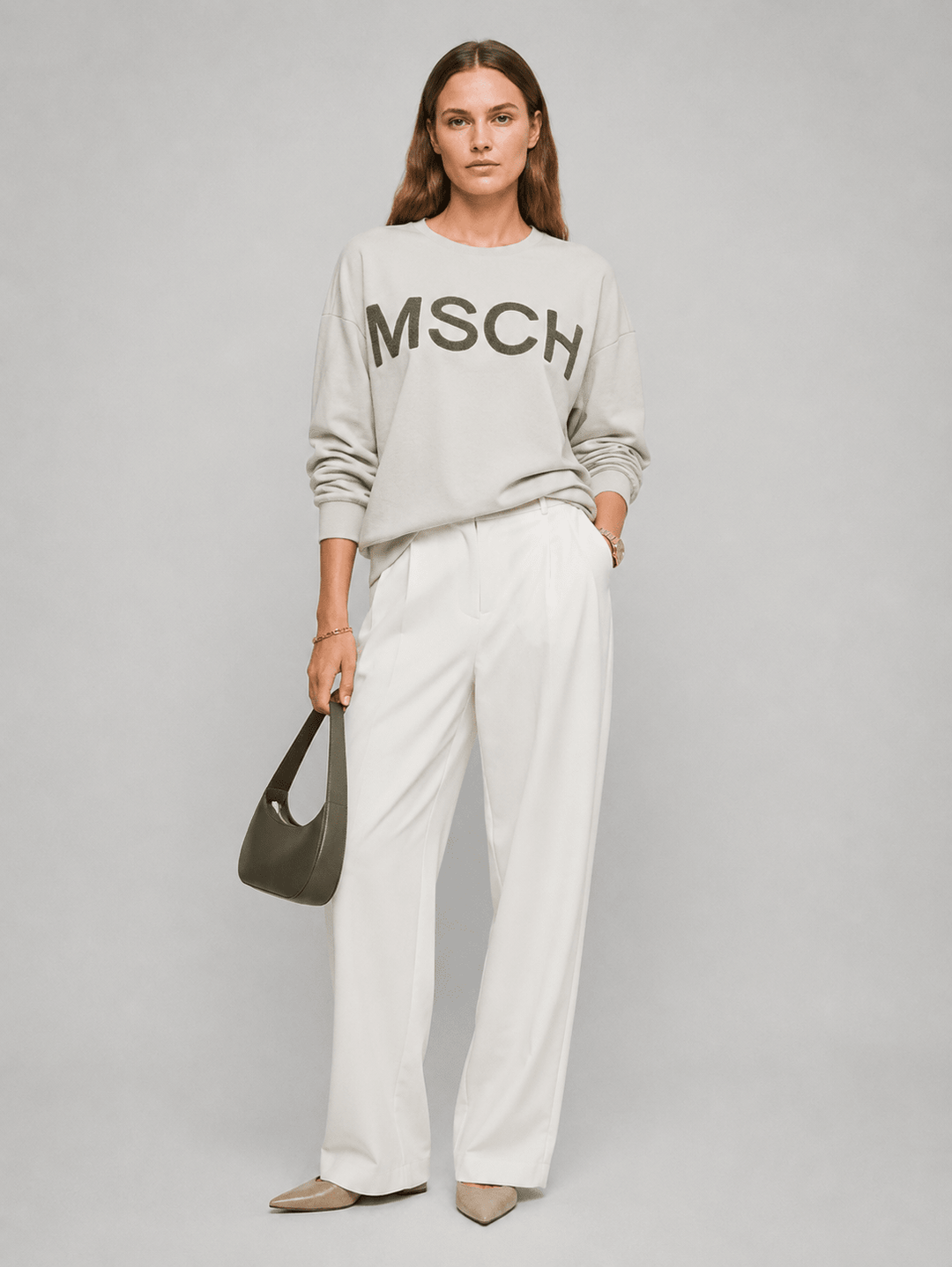 MSCH Mela Briena MSCH Sweatshirt - Oatmeal - Chillis & More NZ