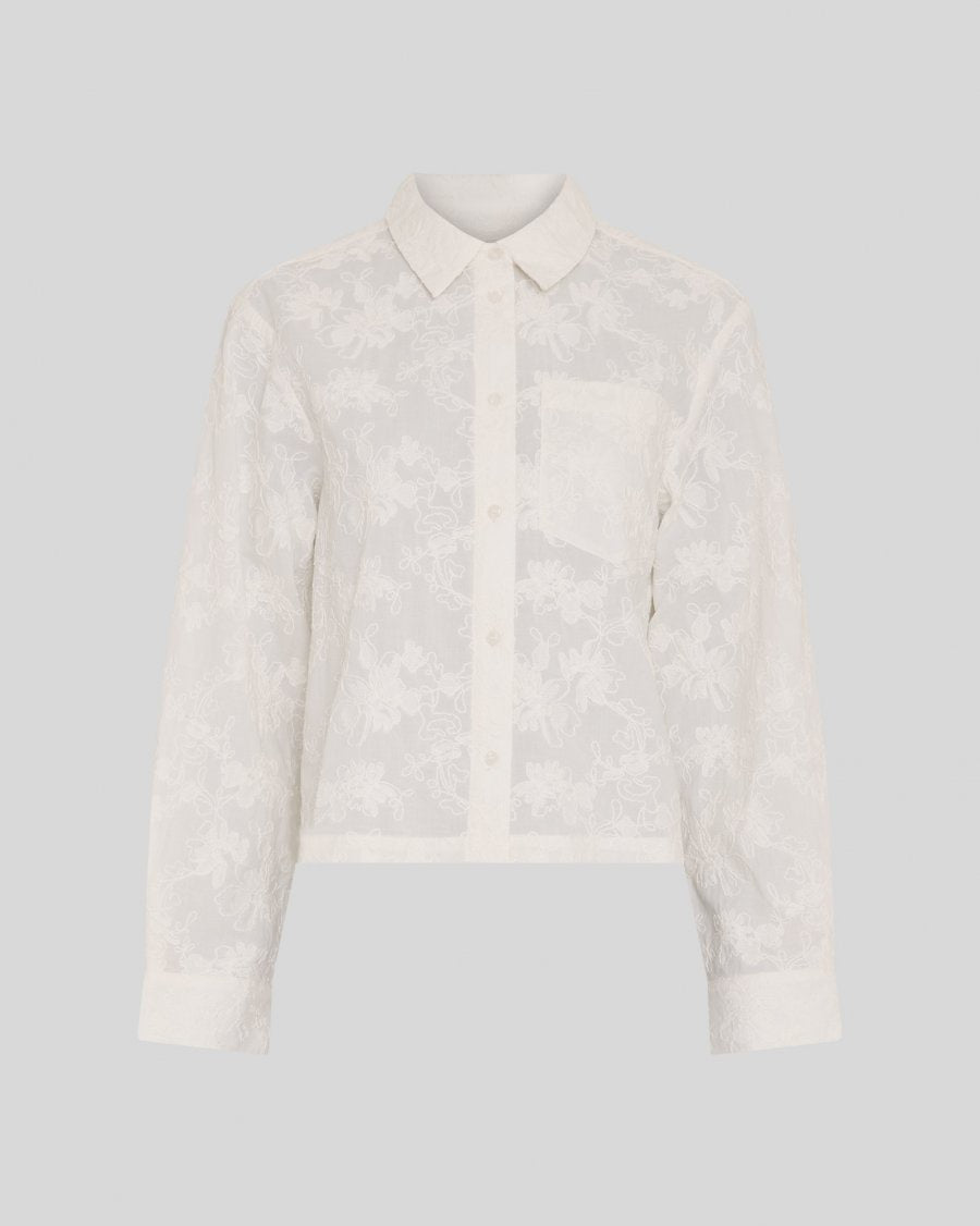 MSCH Sylvia Shirt EMB - Egret - Chillis & More NZ