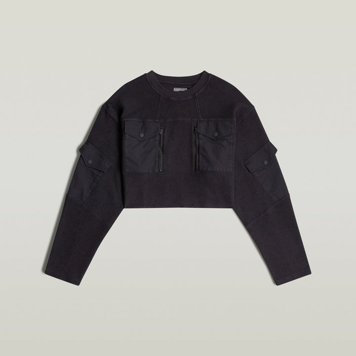 Multi Pkt Mix Loose Cropped SW - Dk Black - Chillis & More NZ