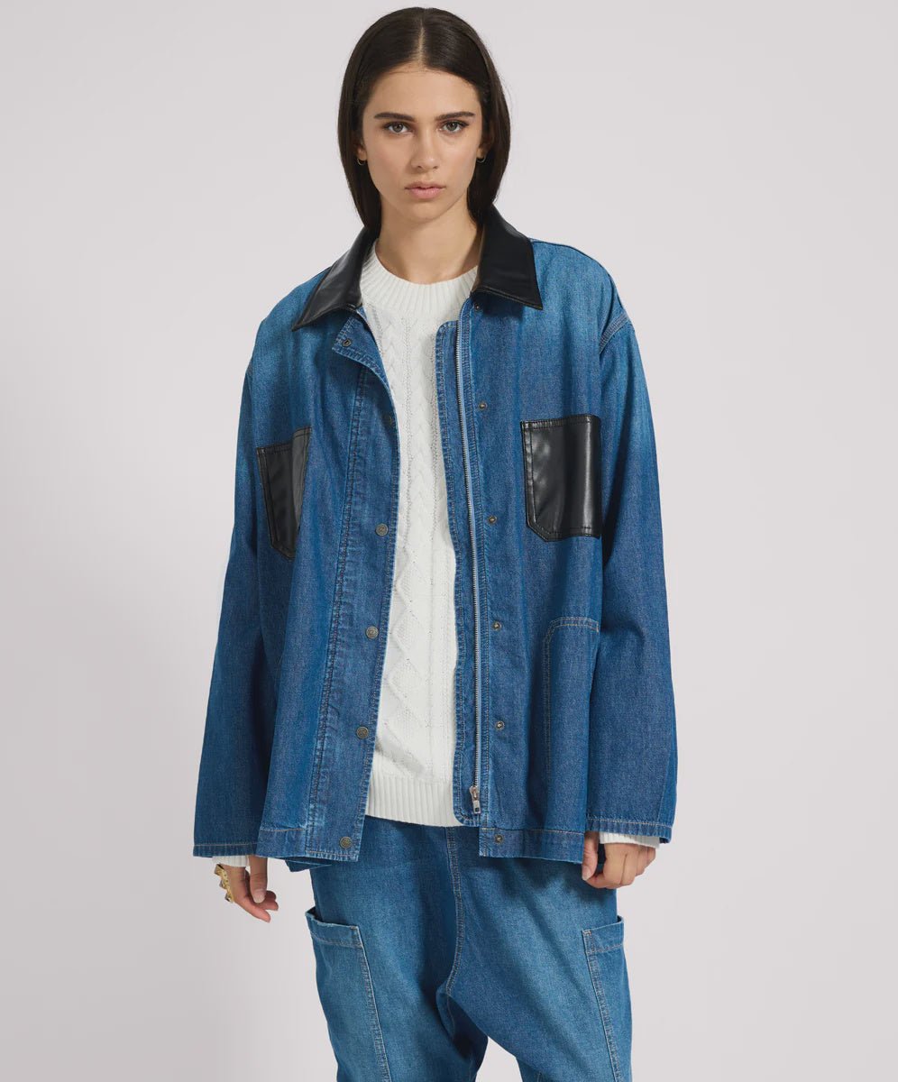 My Boyfriends Denim Shacket - Chillis & More NZ