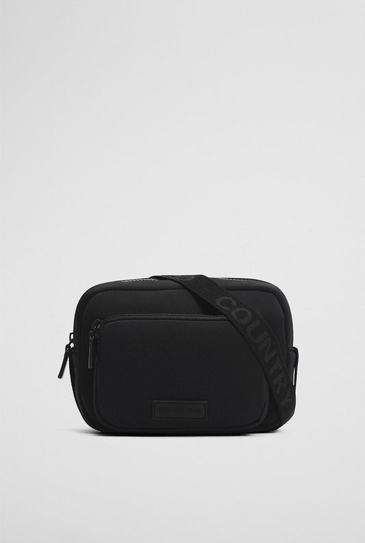 Neoprene Zip Pouch Crossbody Bag - Black - Chillis & More NZ