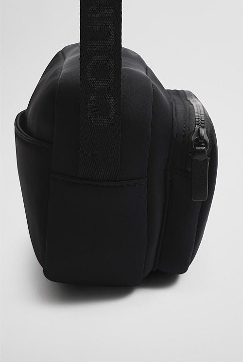 Neoprene Zip Pouch Crossbody Bag - Black - Chillis & More NZ