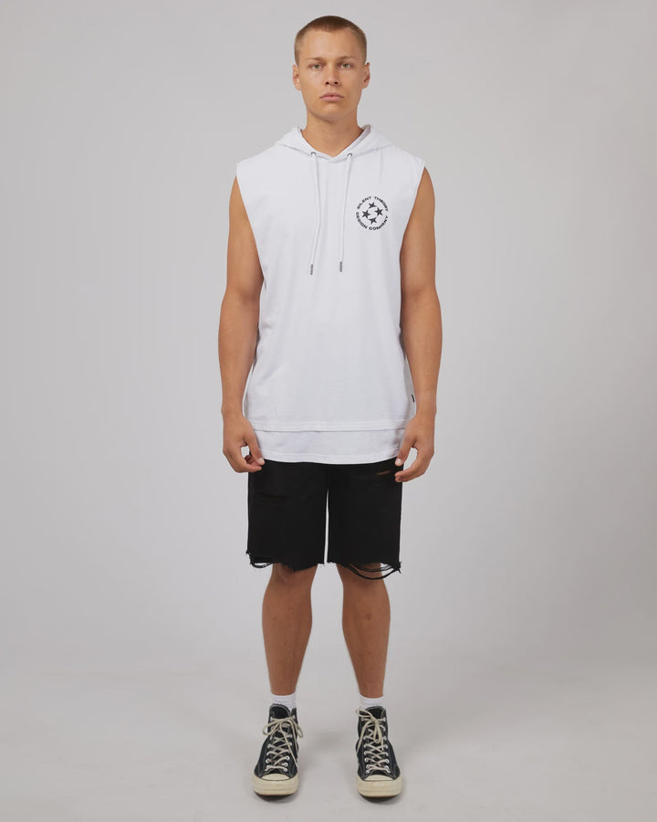 Never Dies Muscle Singlet - White - Chillis & More NZ