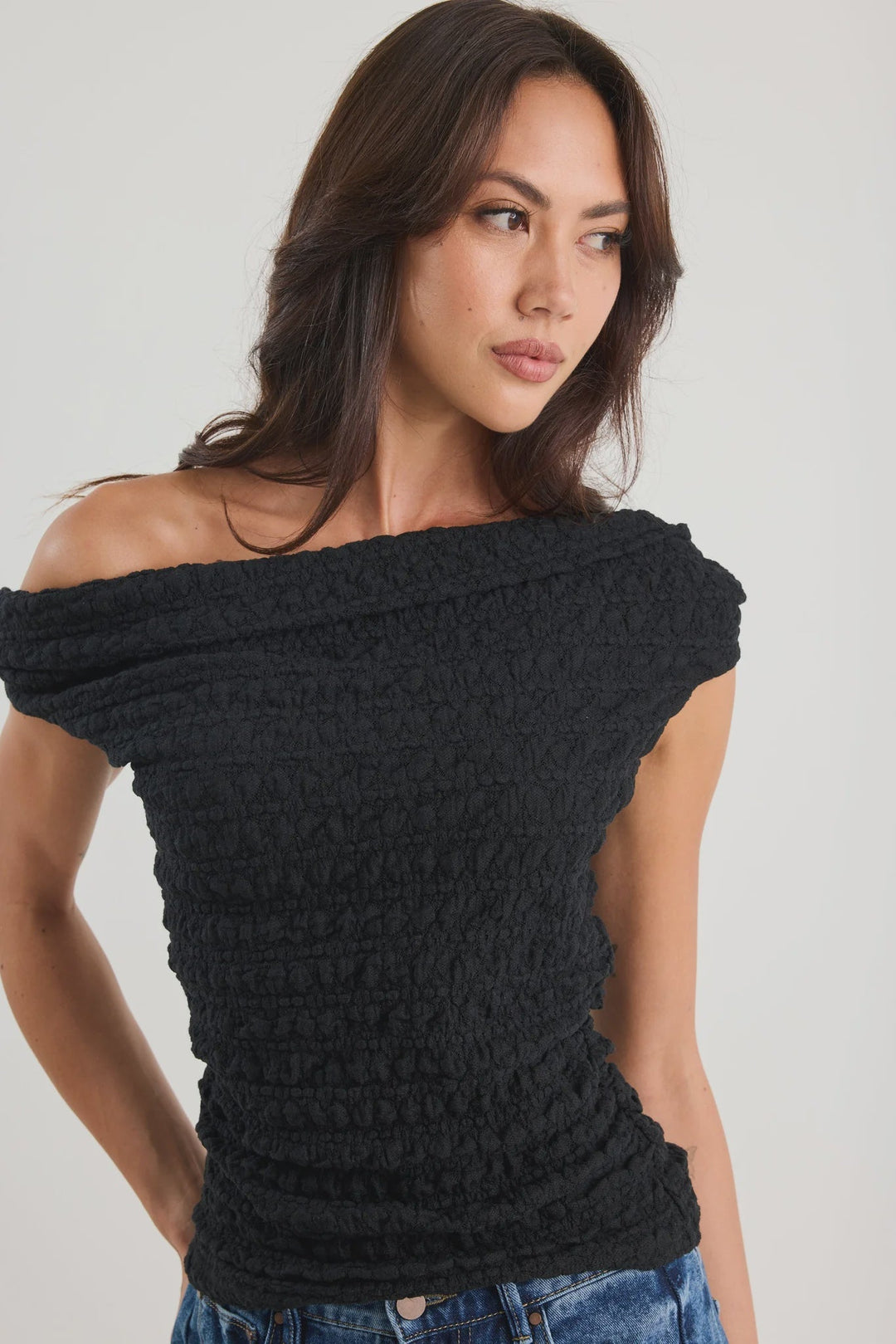 Nightlife Black Lace Stretch Multi Fit Sleeveless Top - Black Lace - Chillis & More NZ