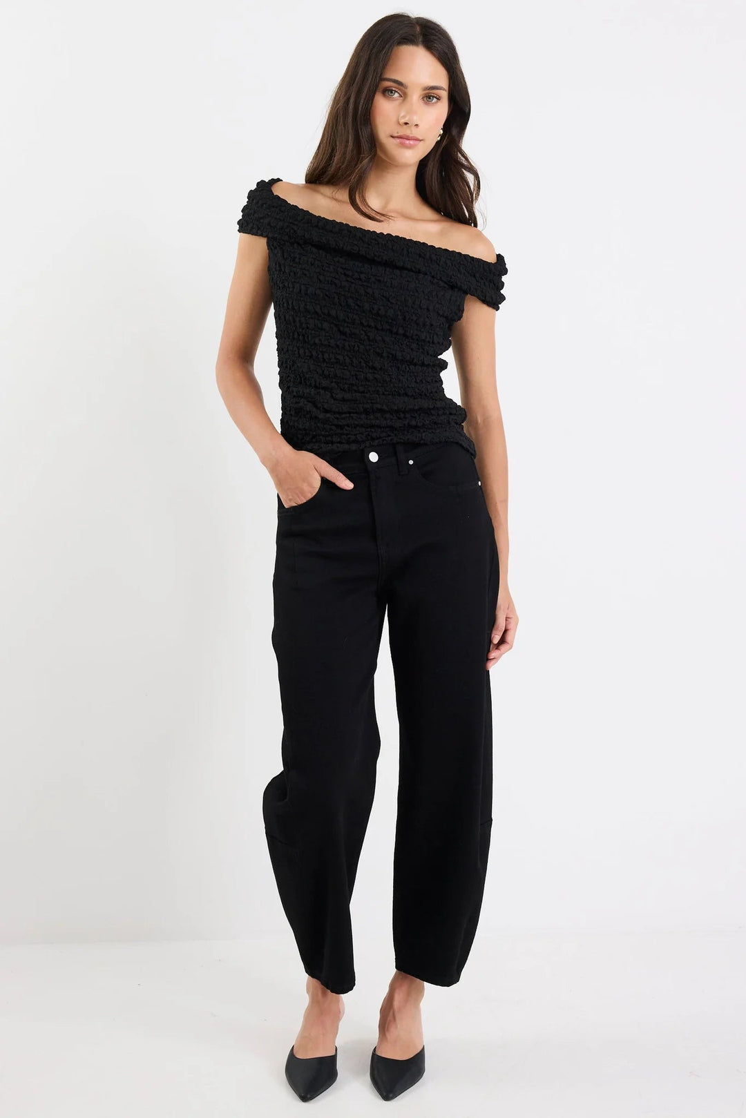 Nightlife Black Lace Stretch Multi Fit Sleeveless Top - Black Lace - Chillis & More NZ