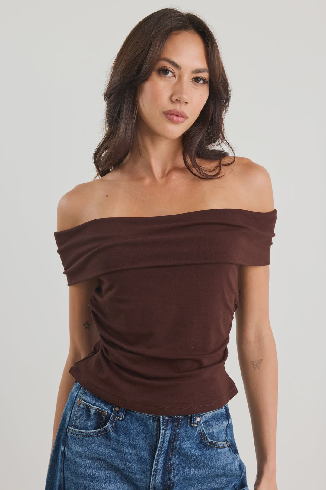 Nightlife Dark Chocolate Stretch Multi Fit Sleeveless Top - Chillis & More NZ