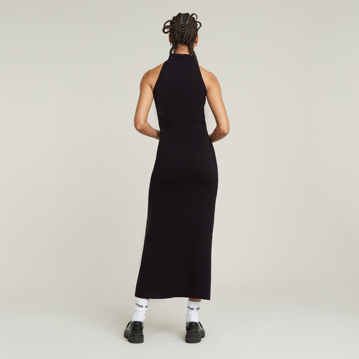 Ny Raw Slim dress S/L WMN - Dark Black - Chillis & More NZ