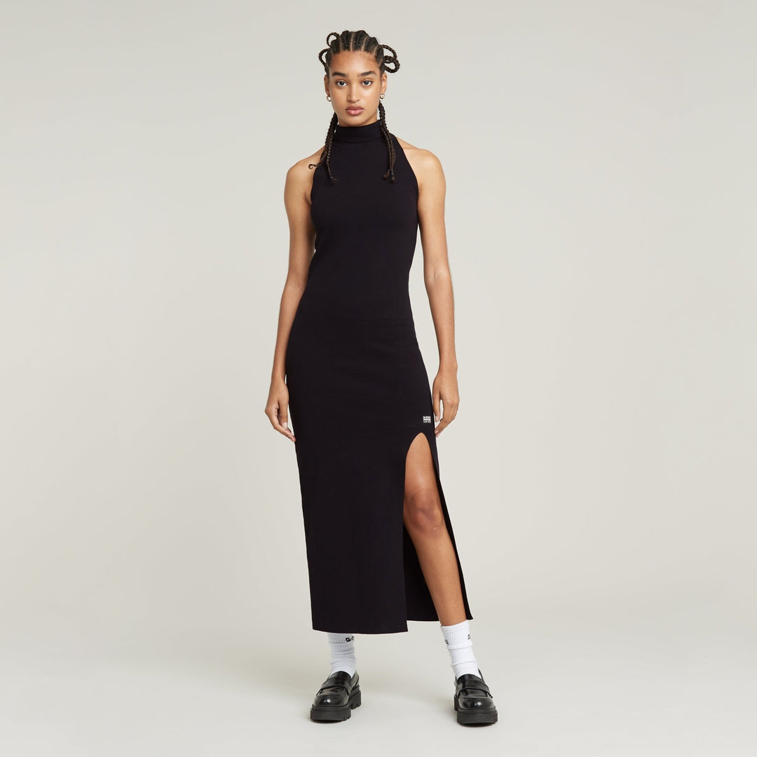 Ny Raw Slim dress S/L WMN - Dark Black - Chillis & More NZ