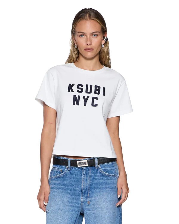 NYC Shrunken SS Tee - White - Chillis & More NZ