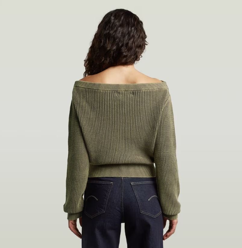 Off Shoulder Washed Knit - Chillis & More NZ