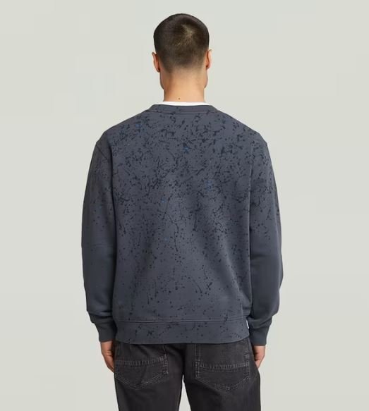 Paint Splatter Relaxed Sweatshirt - India Ink - Chillis & More NZ