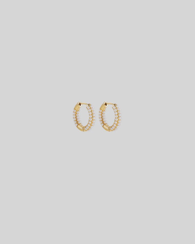 Paris Earrings - Gold/Pearl - Chillis & More NZ