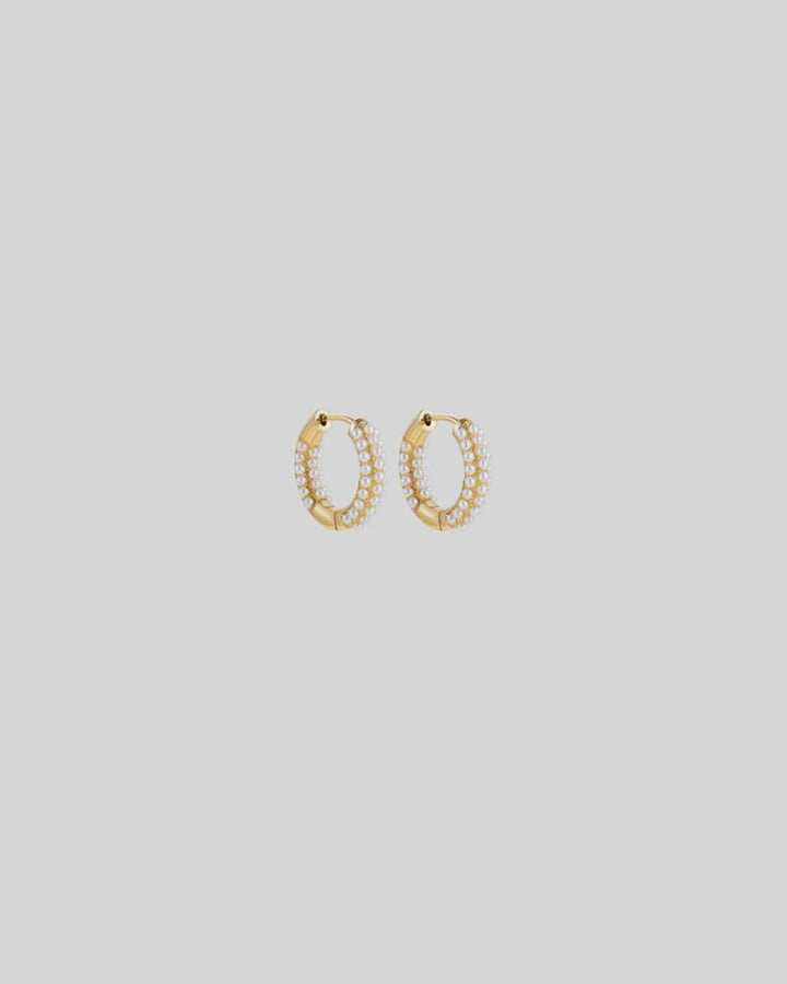 Paris Earrings - Gold/Pearl - Chillis &amp; More NZ