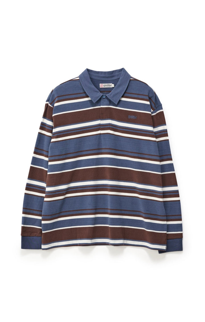 Peach Stripe Rugby Jersey - Navy - Chillis & More NZ