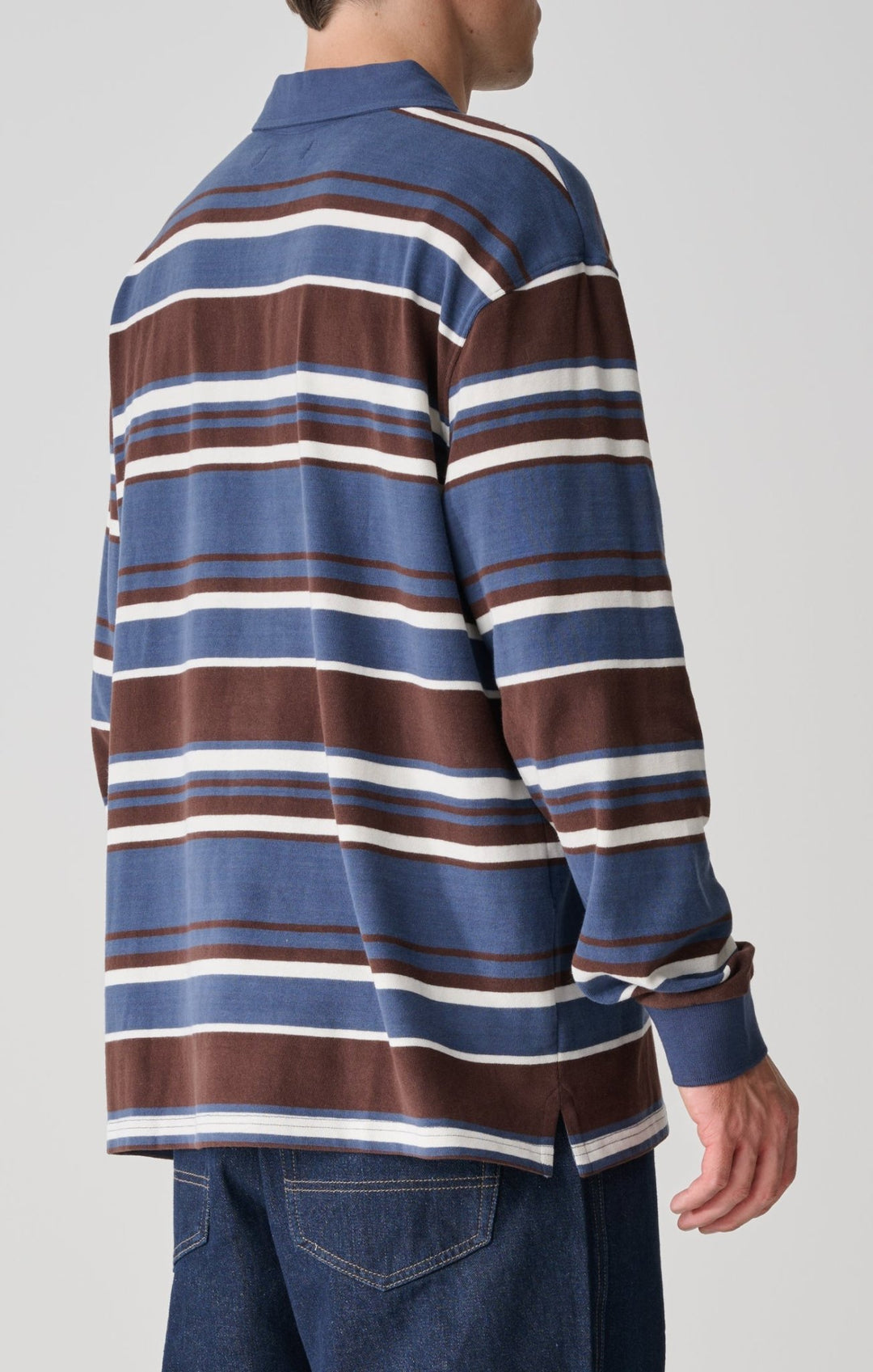 Peach Stripe Rugby Jersey - Navy - Chillis & More NZ