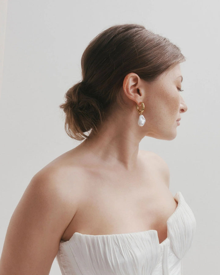Pearl Earrings - Gold - Chillis & More NZ