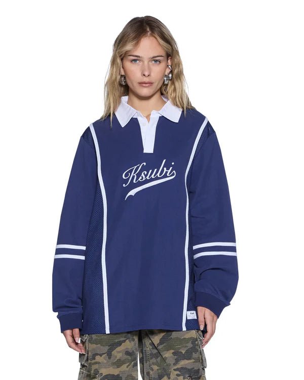 Playoff LS Polo Jersey - Navy - Chillis & More NZ