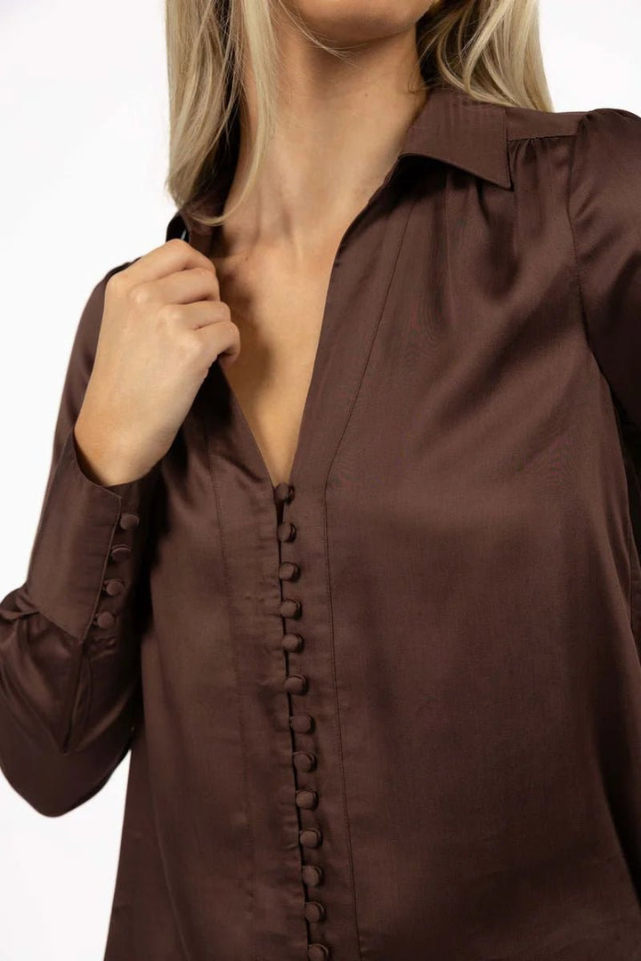 Poppy Shirt - Cocoa - Chillis & More NZ