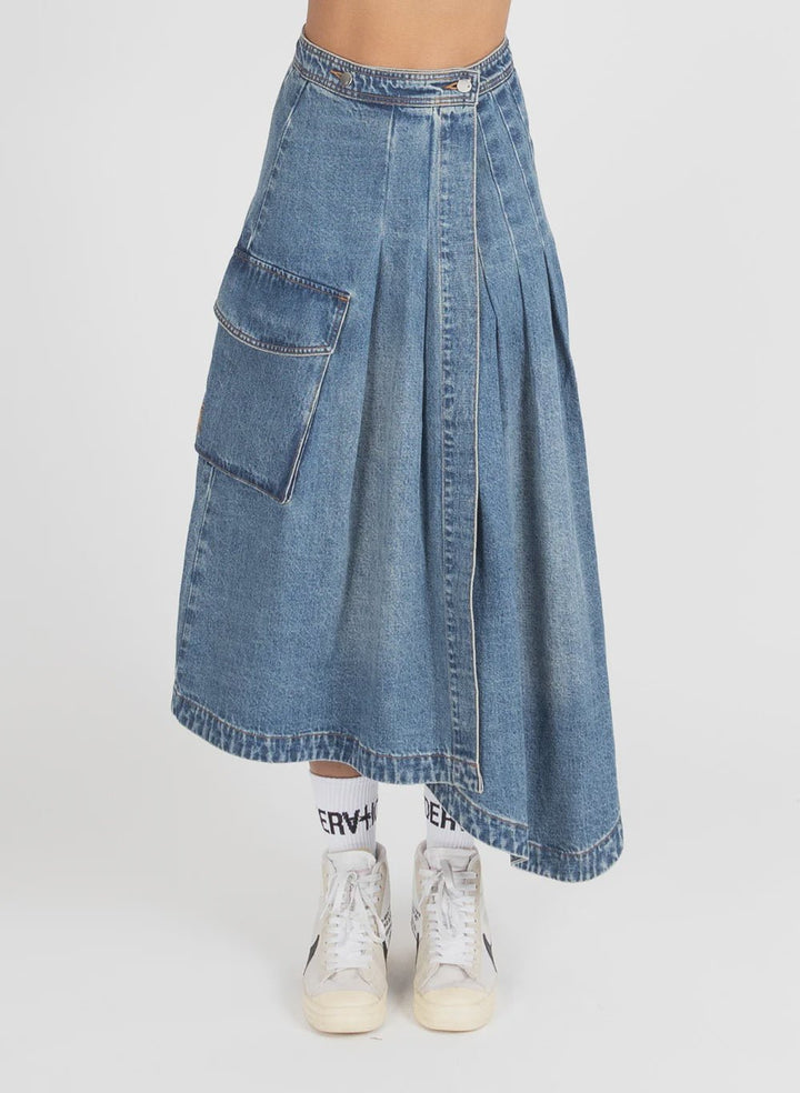 Present Skirt - Washed Blue - Chillis & More NZ