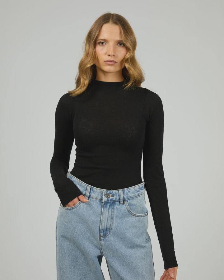 Priya Layering Long Sleeve - Black - Chillis & More NZ