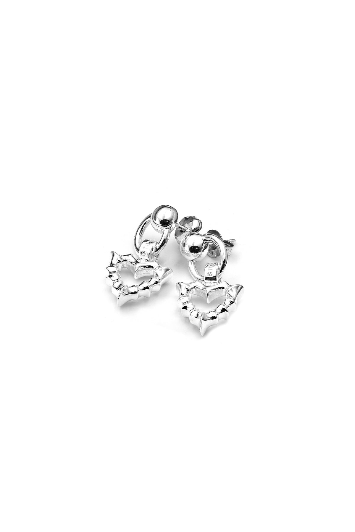 Punk Jagged Heart Earrings - Chillis & More NZ