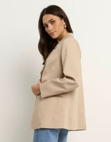 Atlantic Taupe Lyocell Cotton Classic Blazer