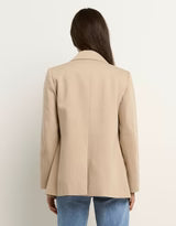 Atlantic Taupe Lyocell Cotton Classic Blazer