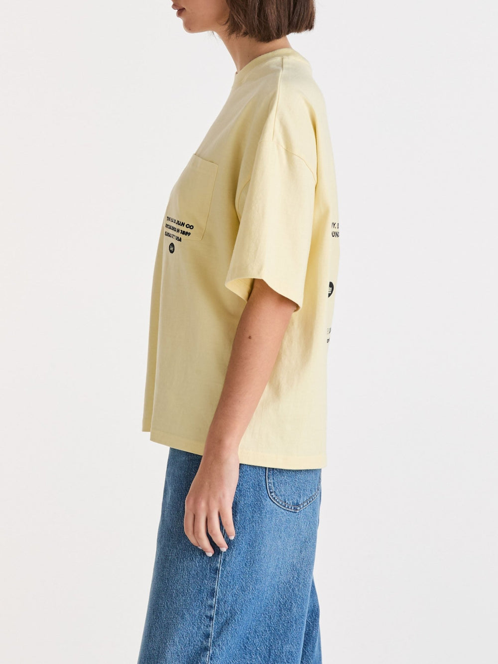 Redefined Boxy Pkt Tee - Lemon Spritz - Chillis & More NZ