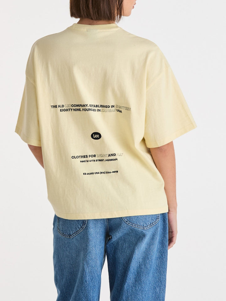 Redefined Boxy Pkt Tee - Lemon Spritz - Chillis & More NZ