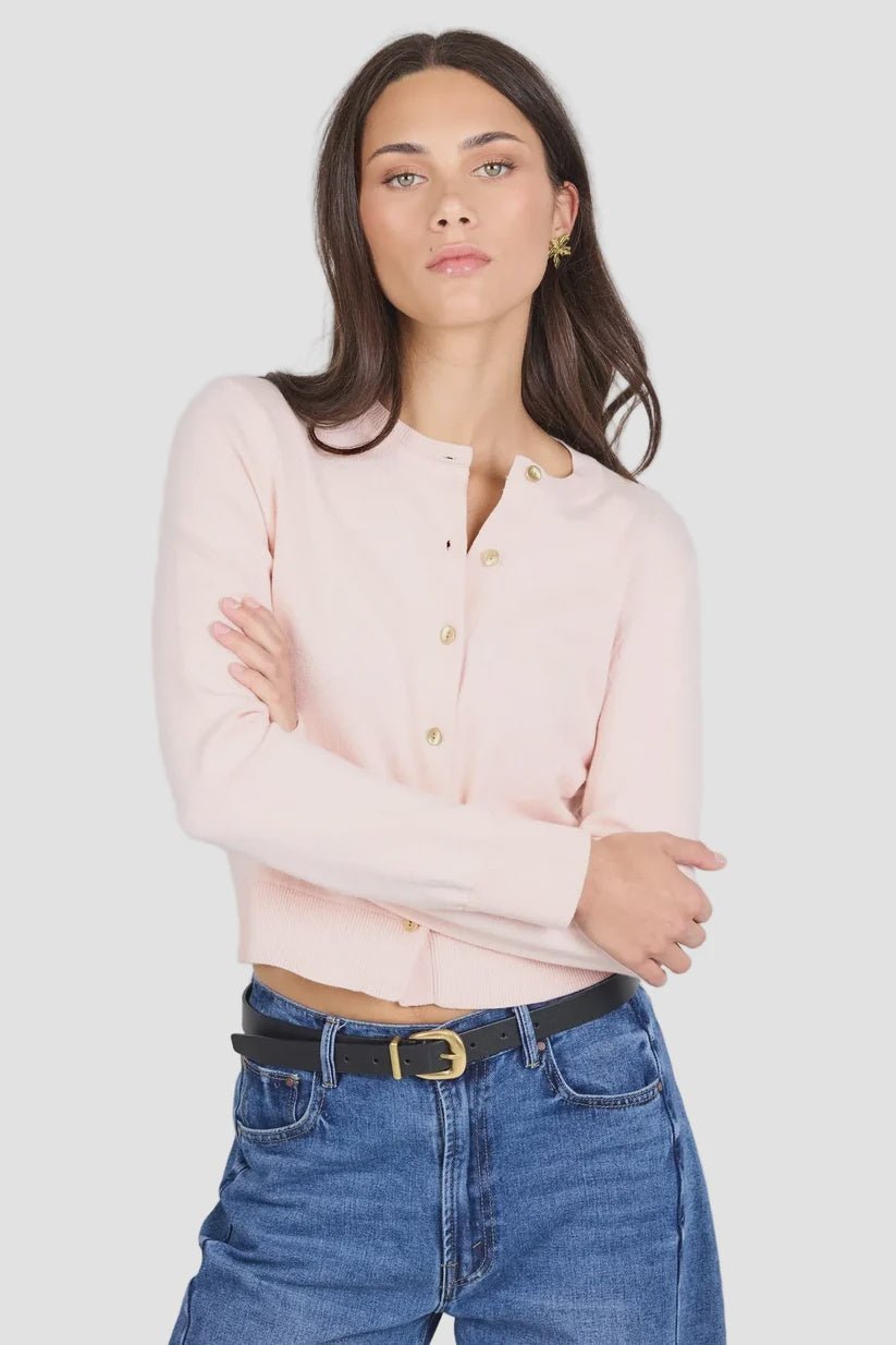 Replica Blush Cotton Cashmere Crewneck Cardigan - Chillis & More NZ