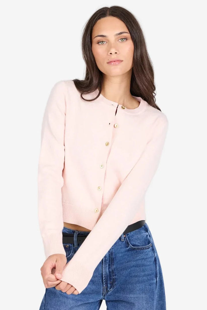 Replica Blush Cotton Cashmere Crewneck Cardigan - Chillis & More NZ