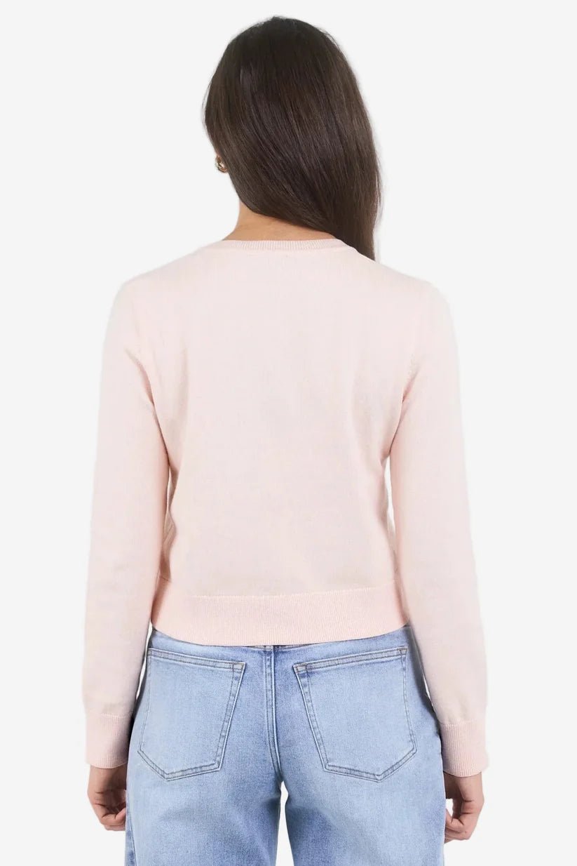 Replica Blush Cotton Cashmere Crewneck Cardigan - Chillis & More NZ