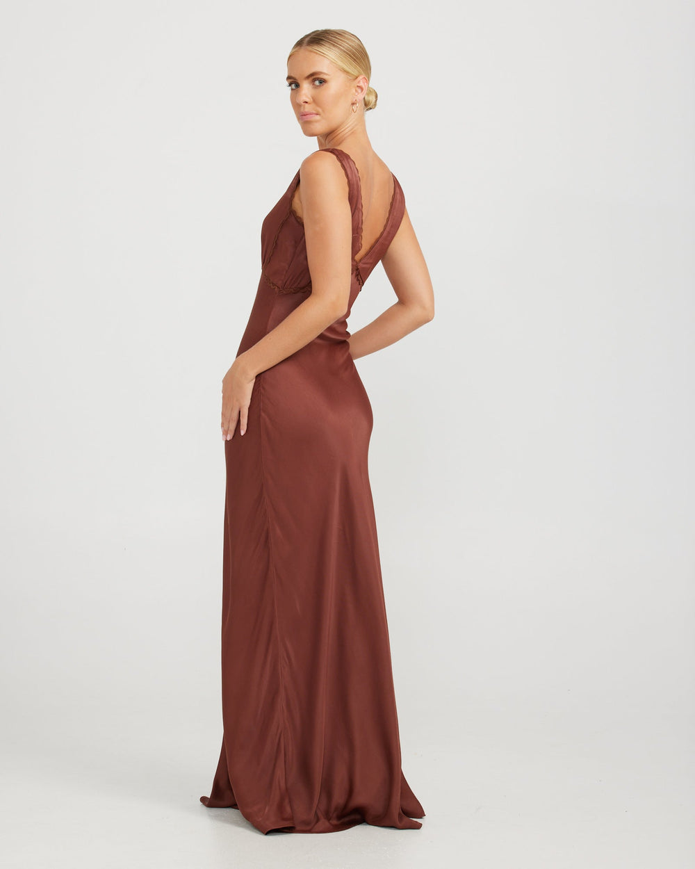 Rhea Maxi Dress - Chocolate Brown - Chillis & More NZ