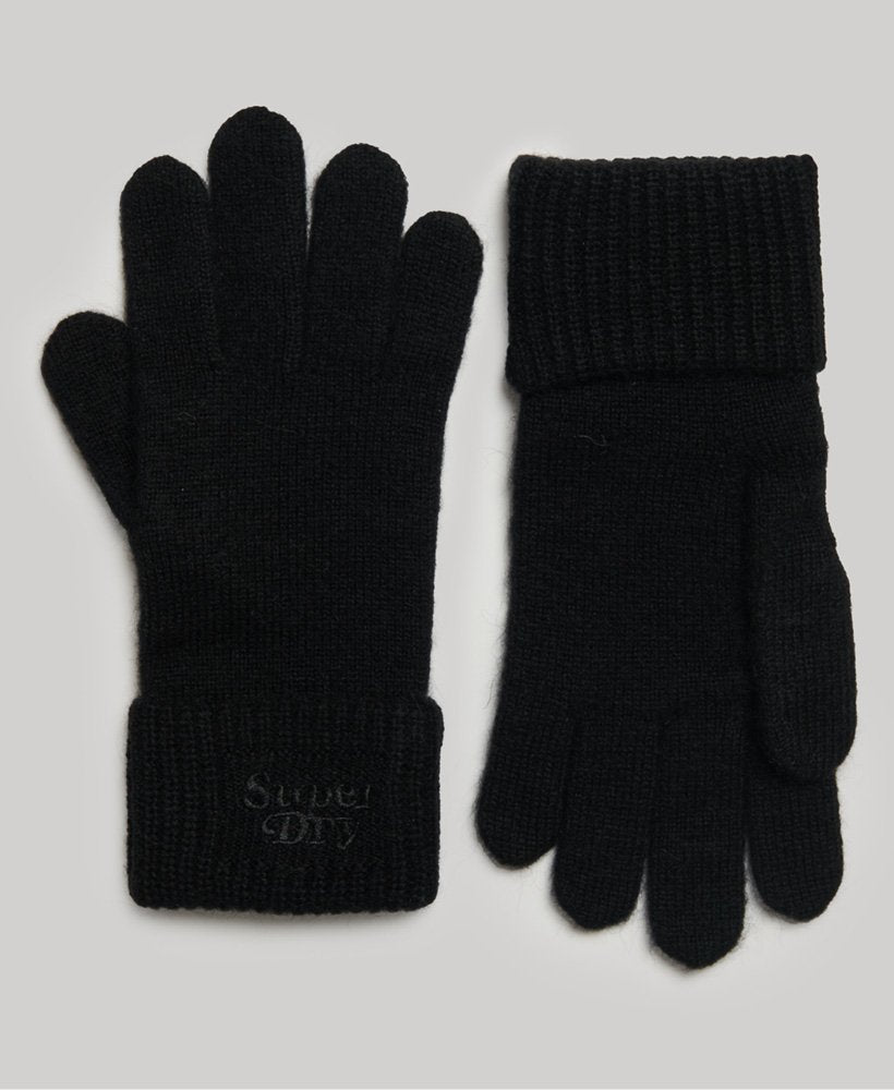 Rib Knit Glove - Black - Chillis & More NZ